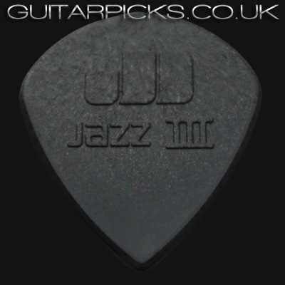 Dunlop Nylon Jazz III Black Stiffo Sharp 1.38 mm Guitar Picks - Click Image to Close