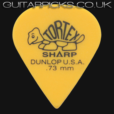 Dunlop Tortex Sharp 0.73mm Yellow Guitar Picks - Click Image to Close