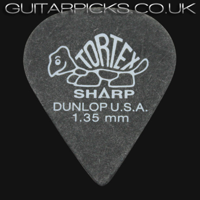 Dunlop Tortex Sharp 1.35mm Black Guitar Picks - Click Image to Close