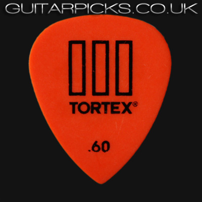 Dunlop Tortex TIII 0.60mm Orange Guitar Picks - Click Image to Close