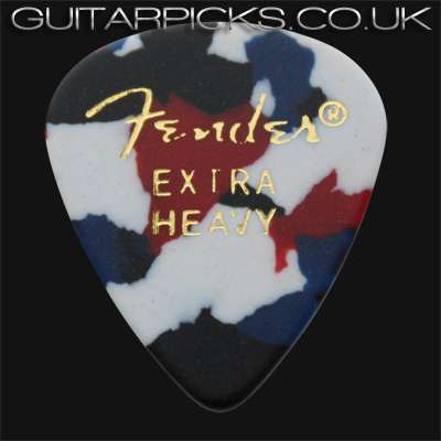 Fender Classic Celluloid 351 Confetti Extra Heavy Guitar Picks - Click Image to Close