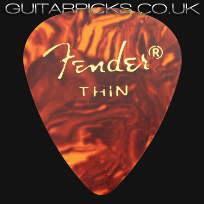 Fender Classic Celluloid 351 Tortoiseshell Thin Guitar Picks - Click Image to Close